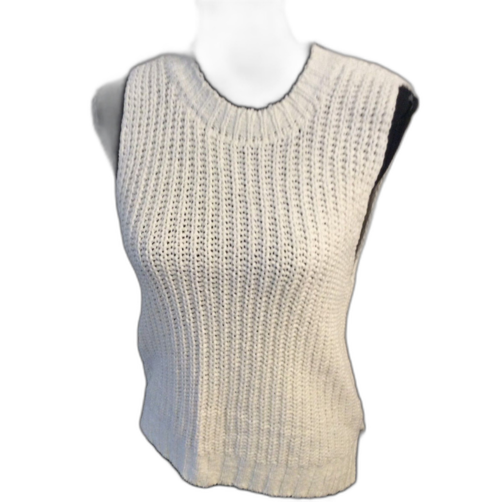 Abercrombie & Fitch Small S Crochet Sleeveless Vest White